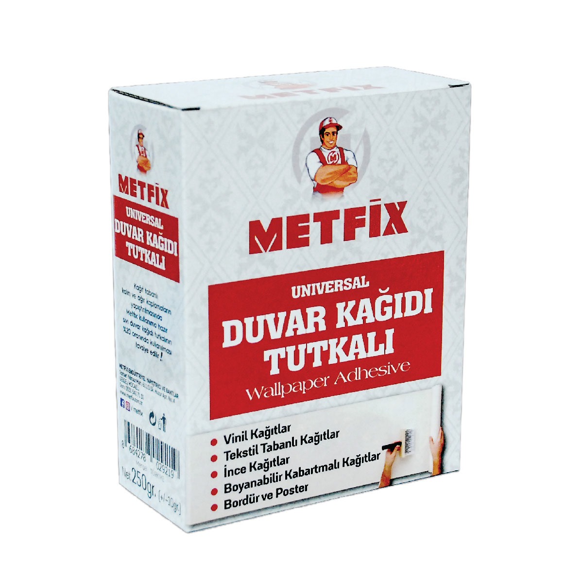 METFIX MFX9219 TOZ DUVAR KAGIDI TUTKALI 250 GR